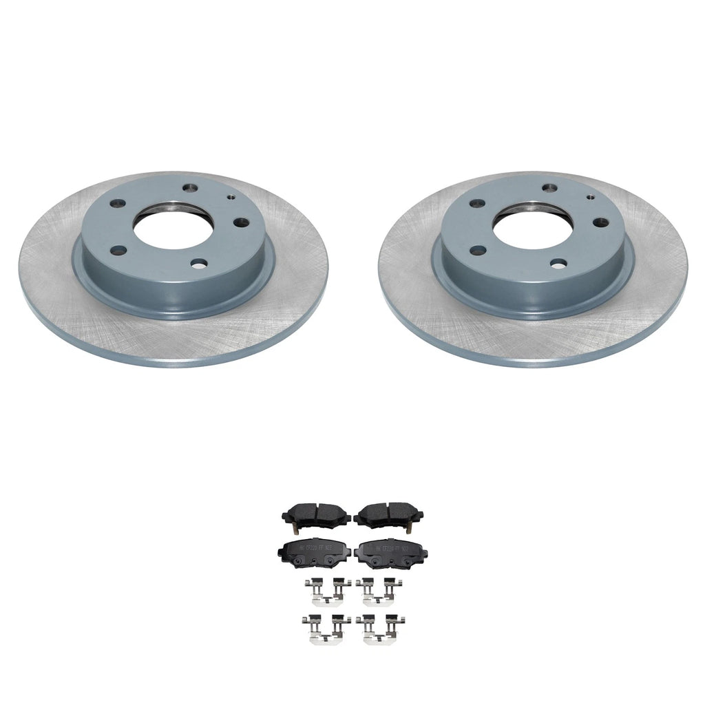 DuraGo Rear Rotors & Akebono ProACT Ceramic Brake Pads for Mazda 3 Sport (2004–2013)