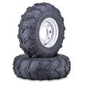 Set of 2 ATV Tires & Wheels 26X10-12 for Komodo (4x156 PCD) Silver