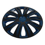 Set of 4 Wheel Covers for R15 Tire & Steel Rim (15" Black & Blue)