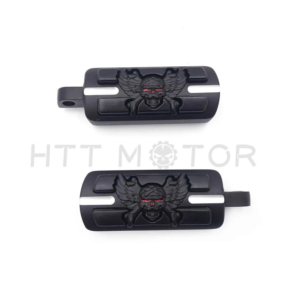 Black Zombie Wing Footpegs for Harley-Davidson (Most Models)