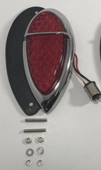 LED Tail Light Assembly with Tear Drop Lens and Gasket for Lincoln Zephyr (1938–1939)