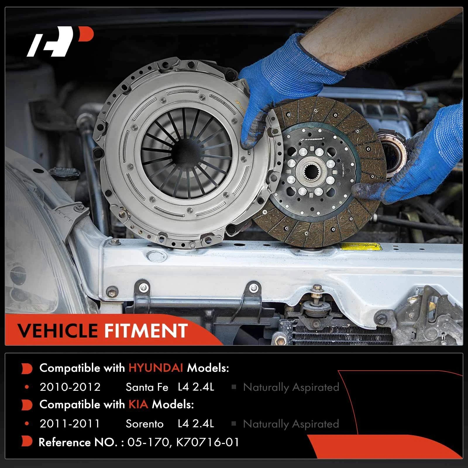 Clutch Kit for Hyundai Santa Fe (2010–2012) Kia Sorento (2010–2012)