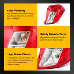 Set of 2 Tail Lights Assembly for Chevrolet Spark (2017–2022) Red