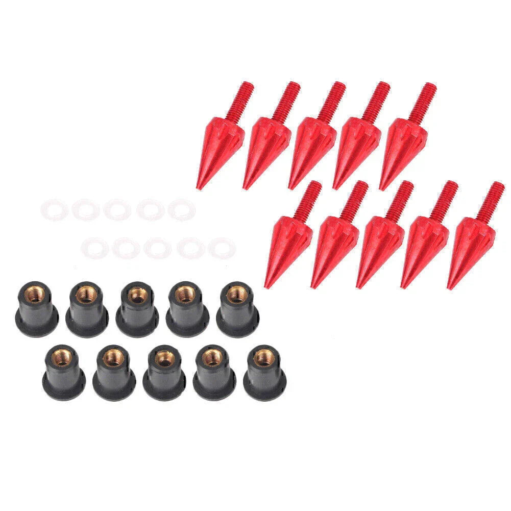 Red Windshield Bolt Screw for Honda Yamaha Suzuki BMW Ducati Universal