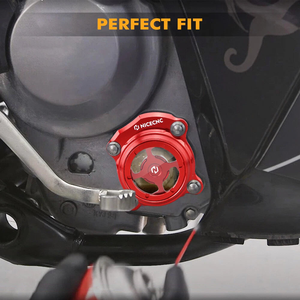 Transparent Engine Oil Filter Cover Cap for Honda CRF250L (2013–2017), CRF300L (2021–2023)