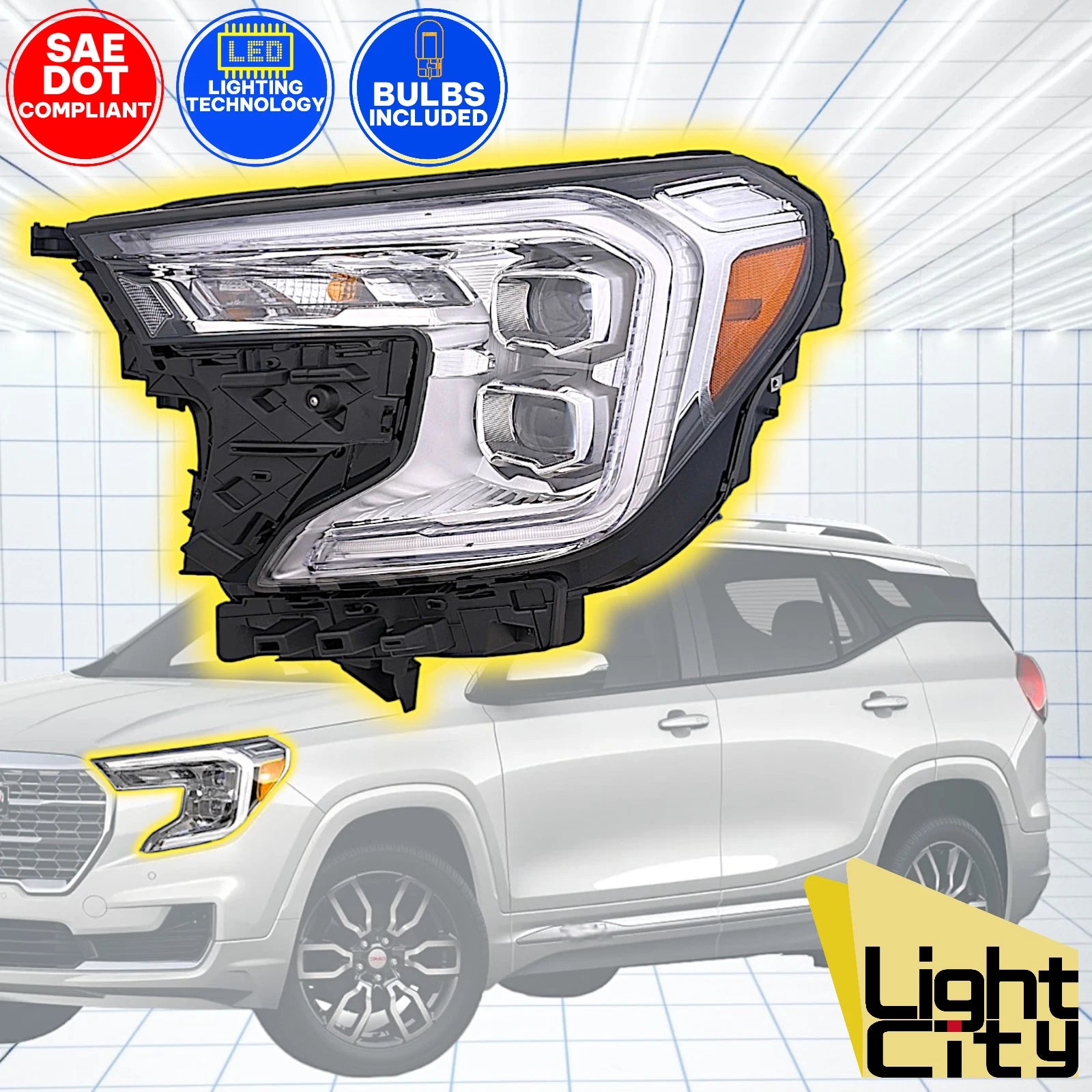 Full LED Headlight for GMC Terrain Denali (2022–2024) LH