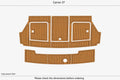 EVA Teak Faux Flooring Mat Pad for Carver 37 Cockpit Swim Platform