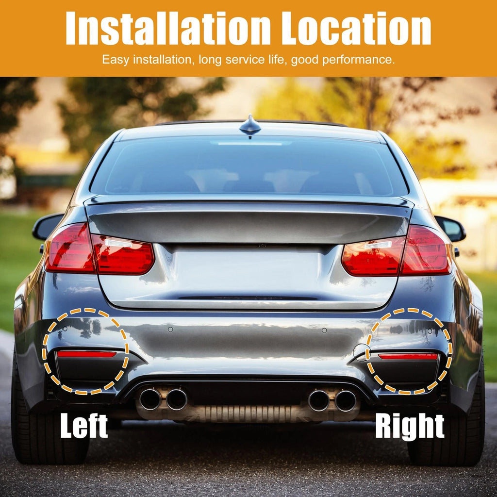 Pair Rear Bumper Reflectors for BMW 528i 550i (2011–2016) 63147183913 63147183914
