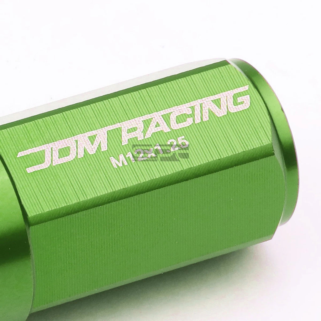 20 PCS M12X1.25 53MM Tall Green Aluminum Lug Nuts with Caps & Adapter