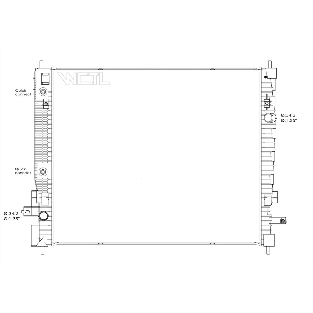 Replacement Plastic/Aluminum Radiator w/Heavy Duty Cooling-See Compatible Chart