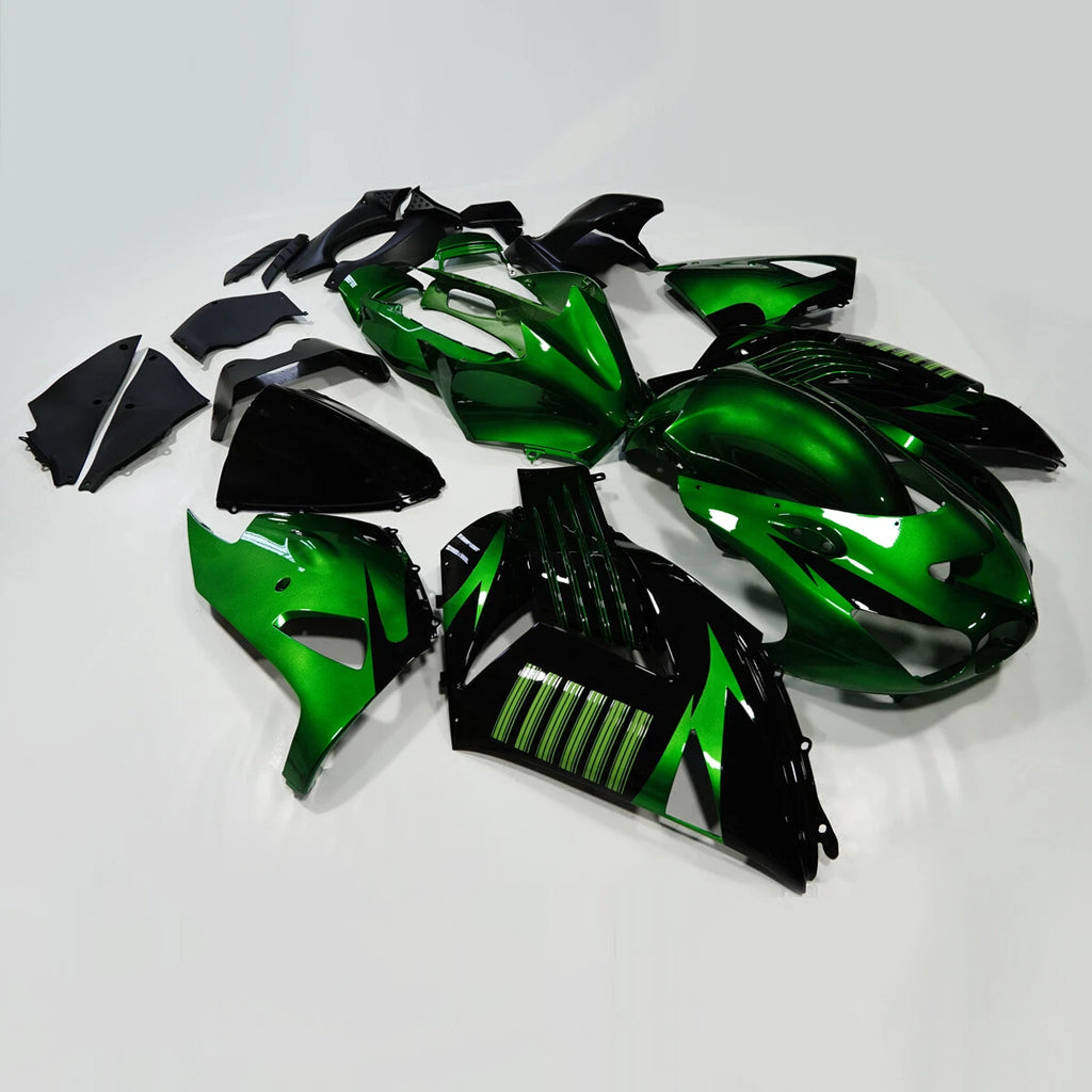 Metallic Green Fairing Kit for Kawasaki Ninja ZX14 ZX14R (2006–2011)