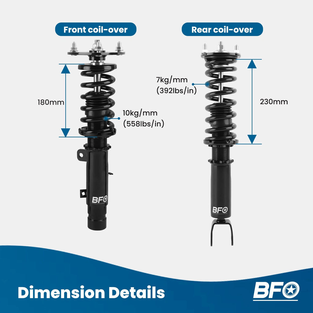BFO Adjustable Coilovers Lowering Kit for Honda Accord (2013–2017) Acura TLX (2015–2020)