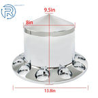 Set of 4 Chrome Semi Truck Hub Cover Wheel Nut Covers 33mm Spiked