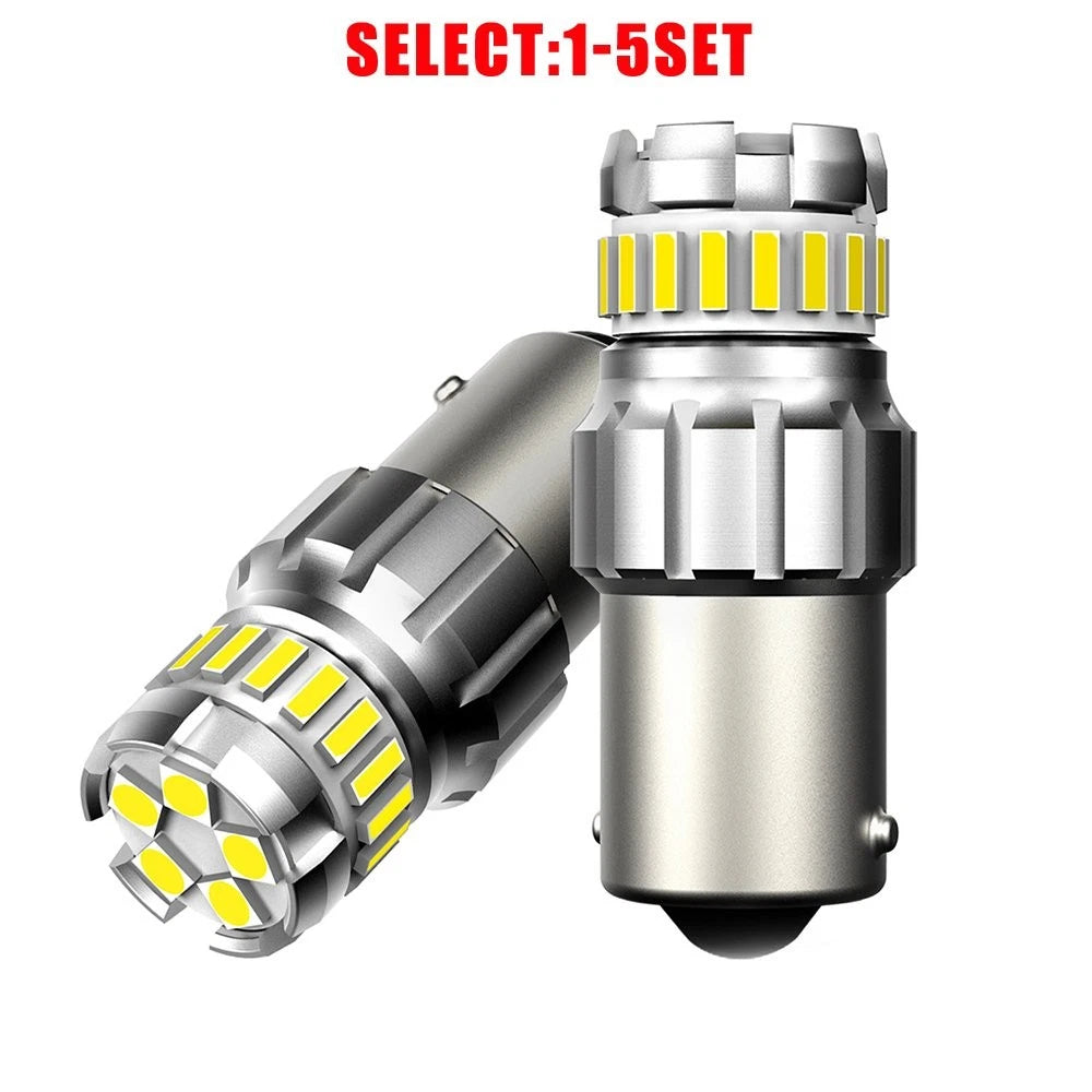 2X 1156 7506 BA15S LED Backup Reverse Turn Light Bulbs for