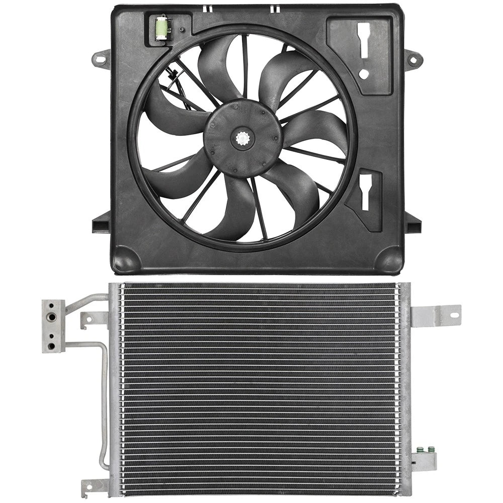 Electric AC Condenser Cooling Fan Kit for Jeep Wrangler (2007–2011)