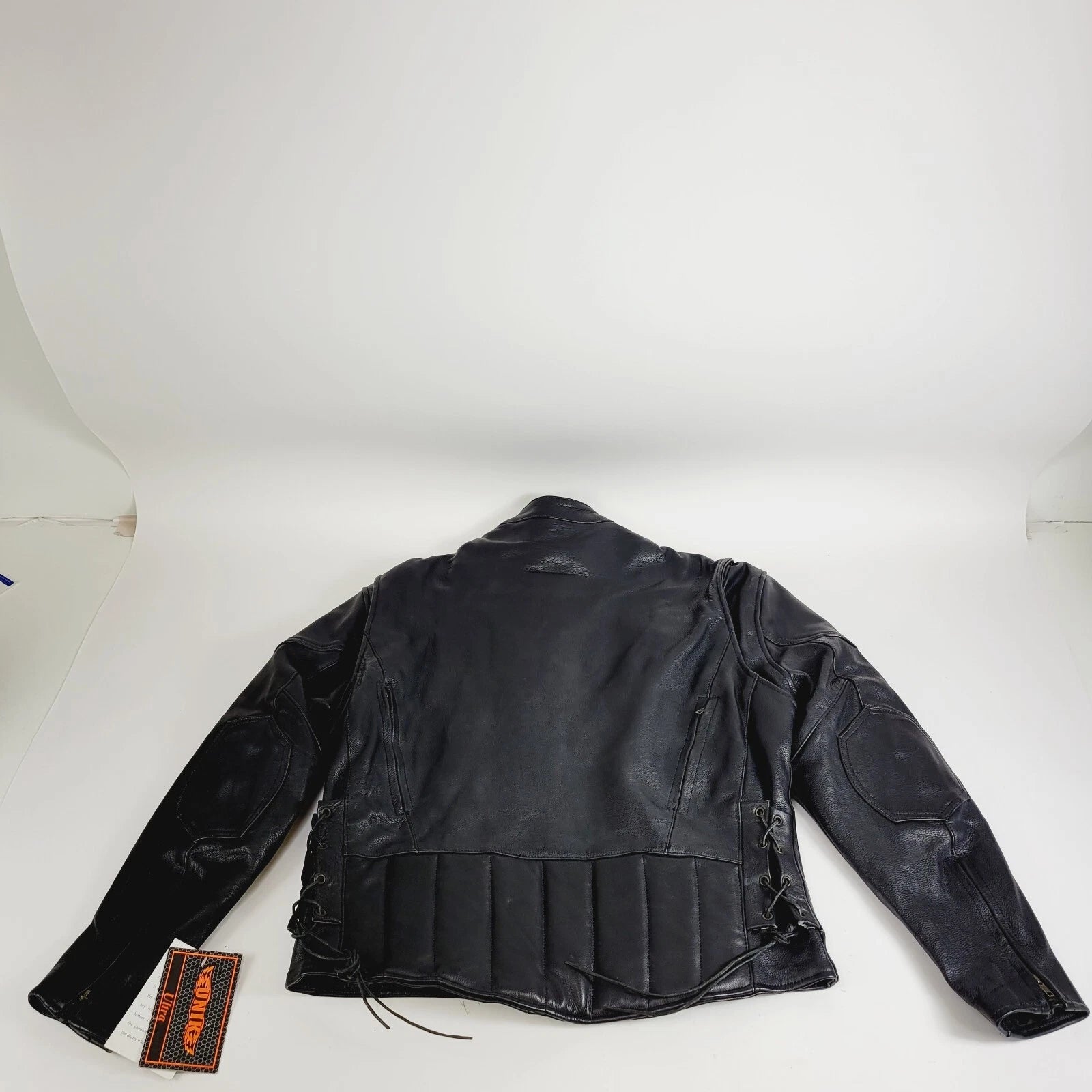 Leather Motorcycle Jacket for Men - Black, Size 50