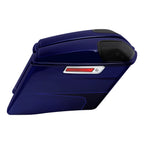 4" Stretched Saddlebags for Harley Touring (2014–2023) Zephyr Blue/Black Sunglo