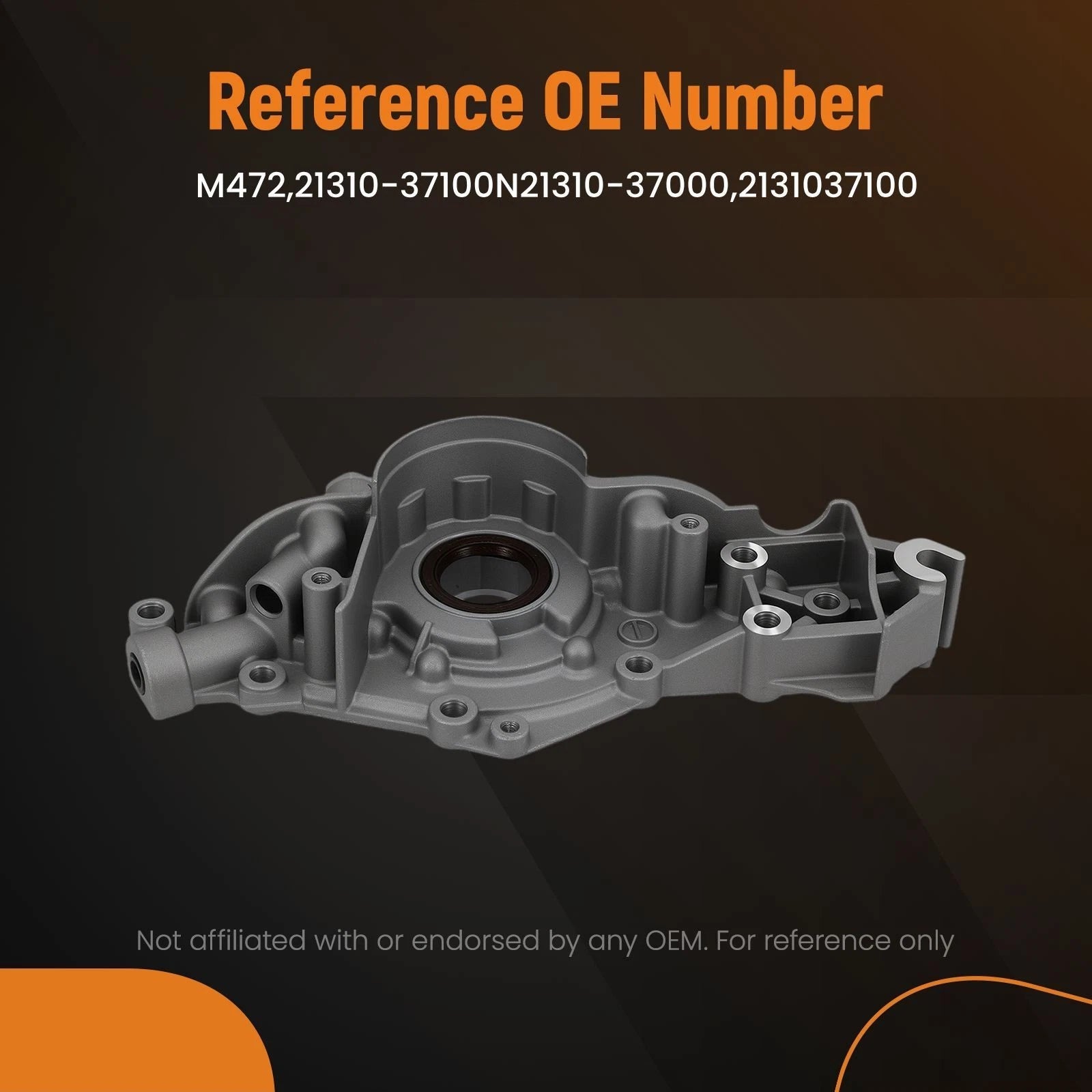 Aluminum Oil Pump for Hyundai Santa Fe/Tucson 2.7L (2001–2009) 21310-37100