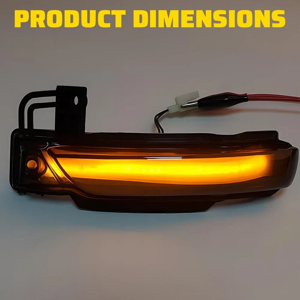 2X LED Dynamic Amber Side Mirror Signal Lights for Dodge Durango (2011–2023)