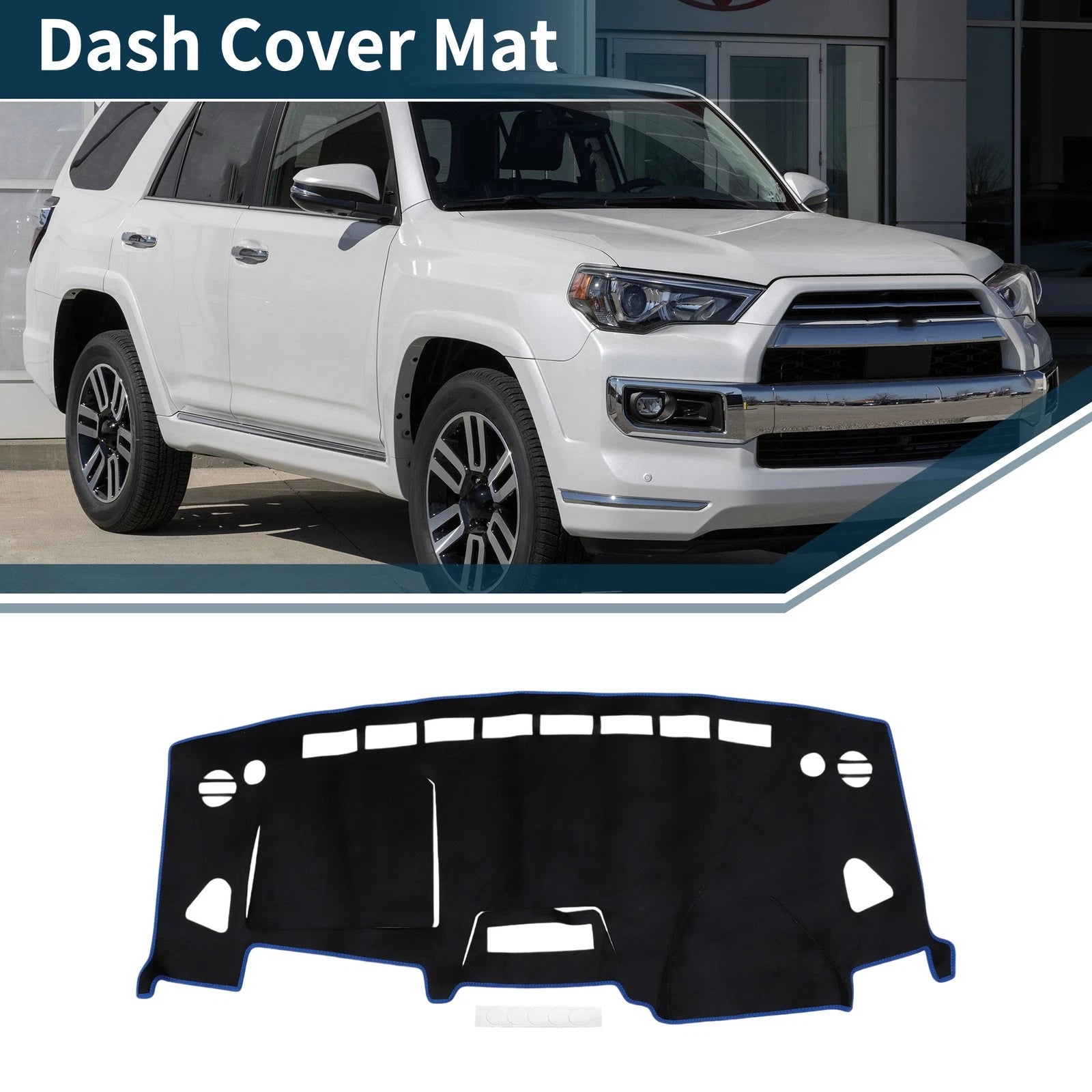 Dashboard Dash Cover Mat for Suzuki Solio MA15S (1 Set, Black Blue)