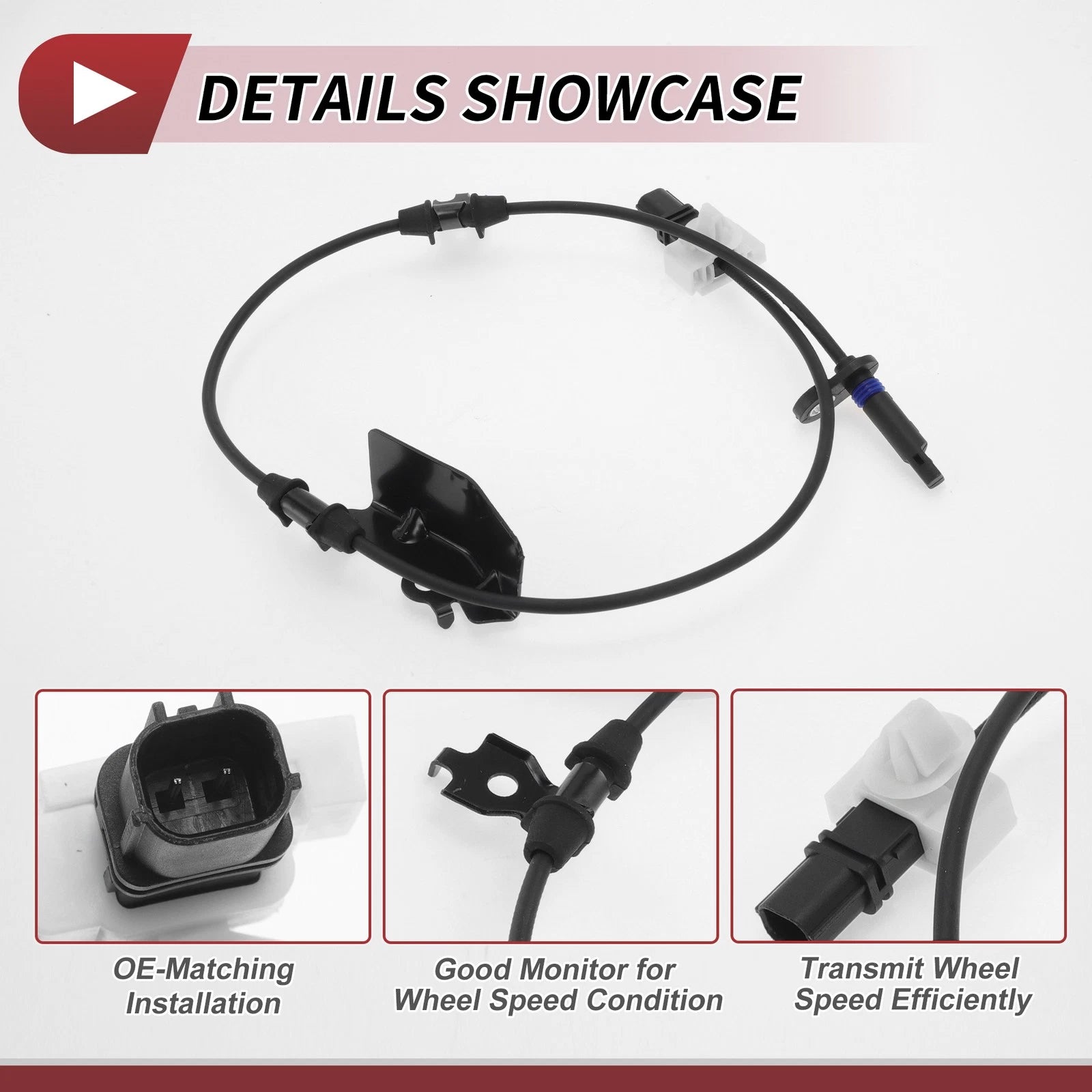 ABS Wheel Speed Sensor No. 57470SZAA12 for Honda Pilot (2003–2008) Rear Right