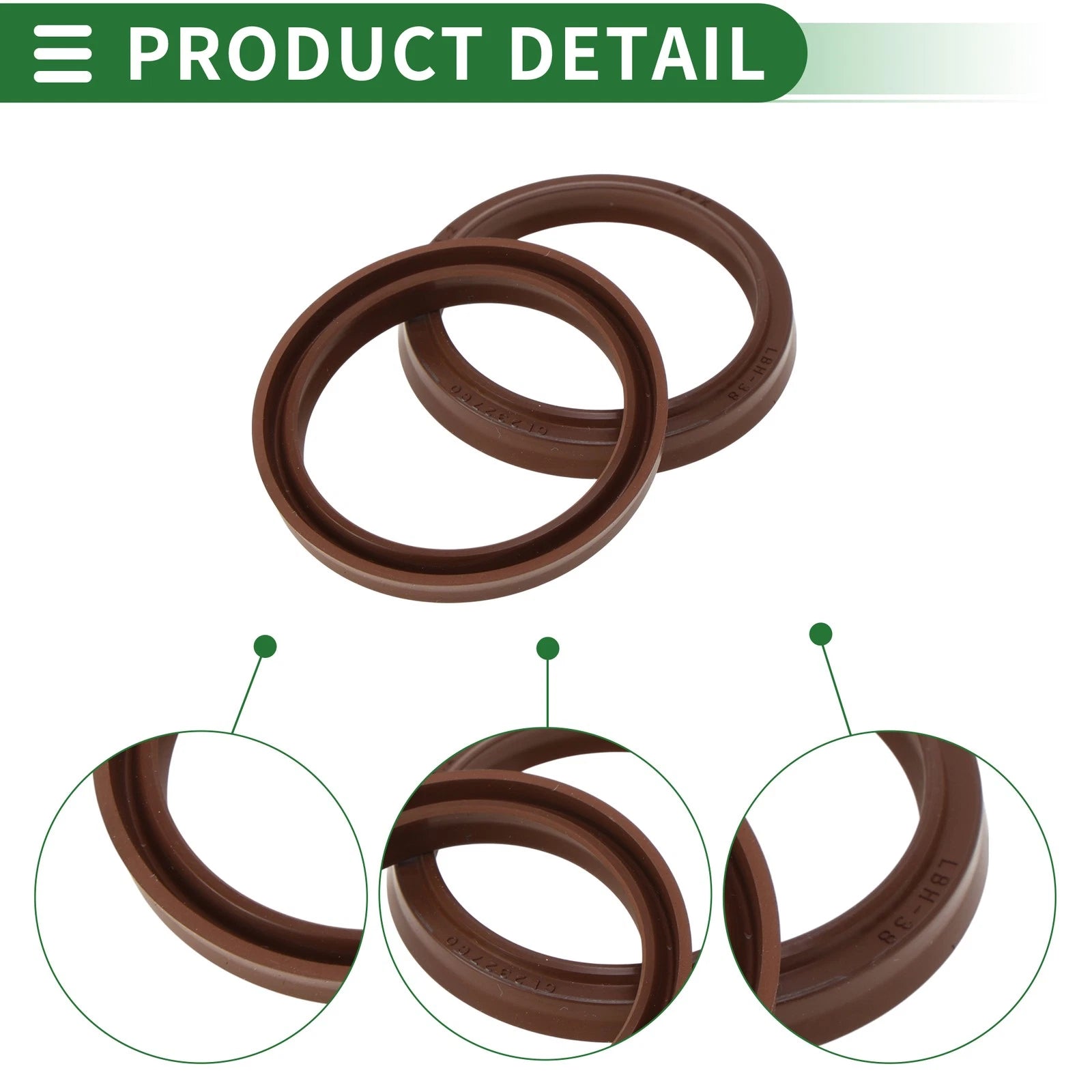 Set of 5 Oil Seal Rotary Shaft Seal FKM Rubber 38x46x5.5mm