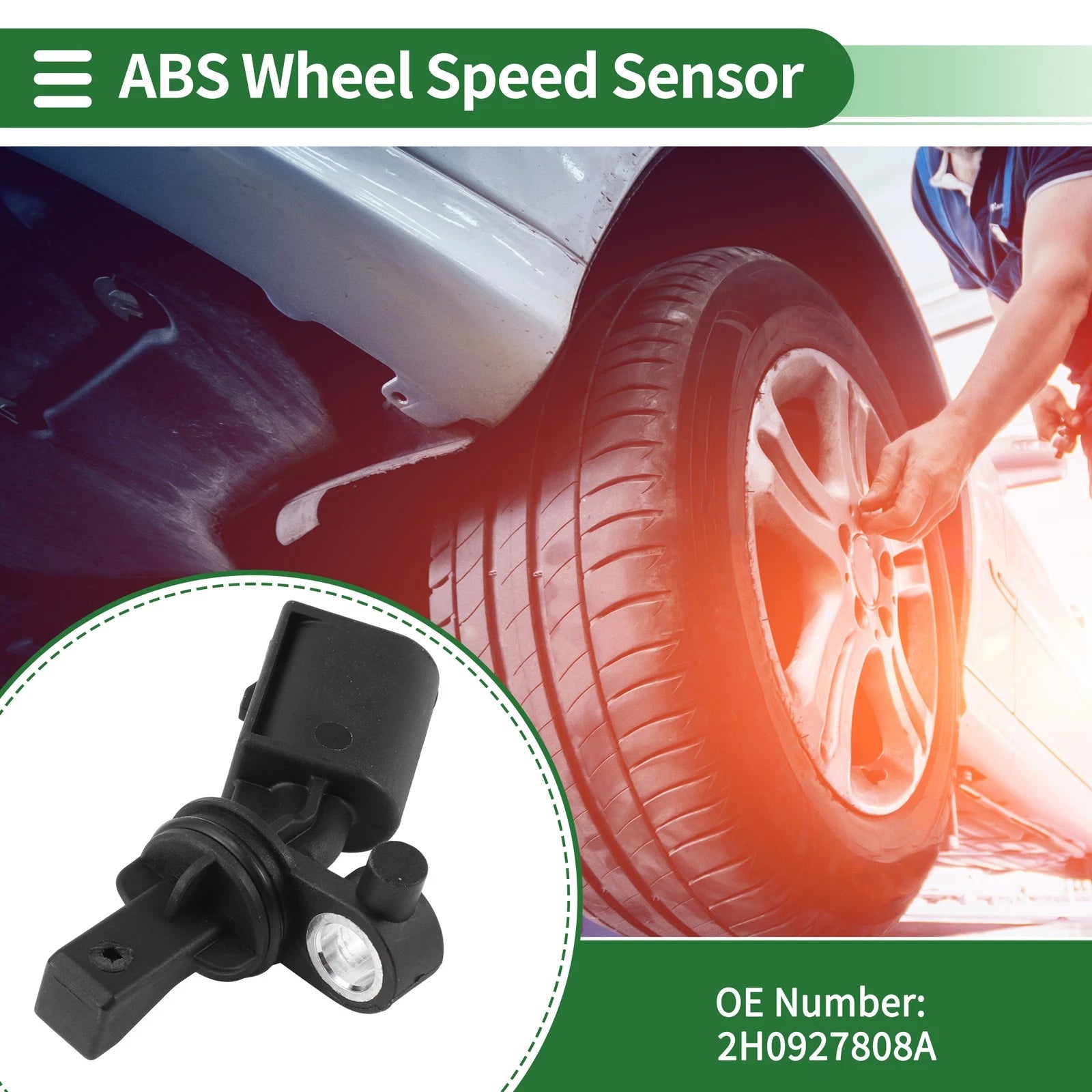 ABS Wheel Speed Sensor No.2H0927808A for Audi A3 8L1 / TT 8N3 (1996–2006)