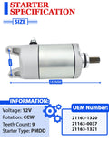 Starter with Relay for Kawasaki Teryx 800 LE KRF800 (2014–2021)