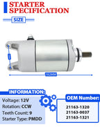 Starter with Relay for Kawasaki Teryx 800 LE KRF800 (2014–2021)
