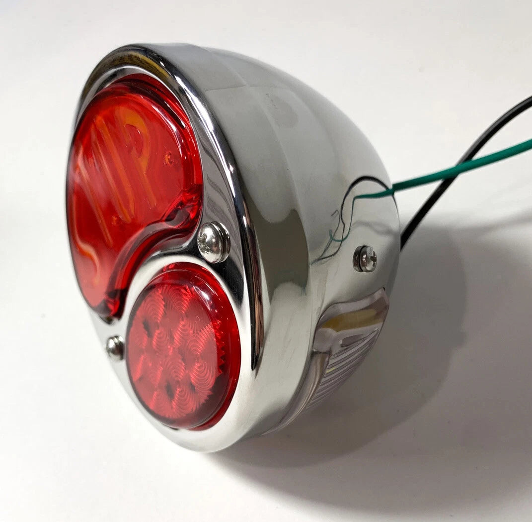 Left Right LED Tail Lights w Stop Lens for 1928-1931 Ford Model A