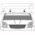 Universal Windshield Black Banner Vinyl Decal Strip for Cars (Universal)