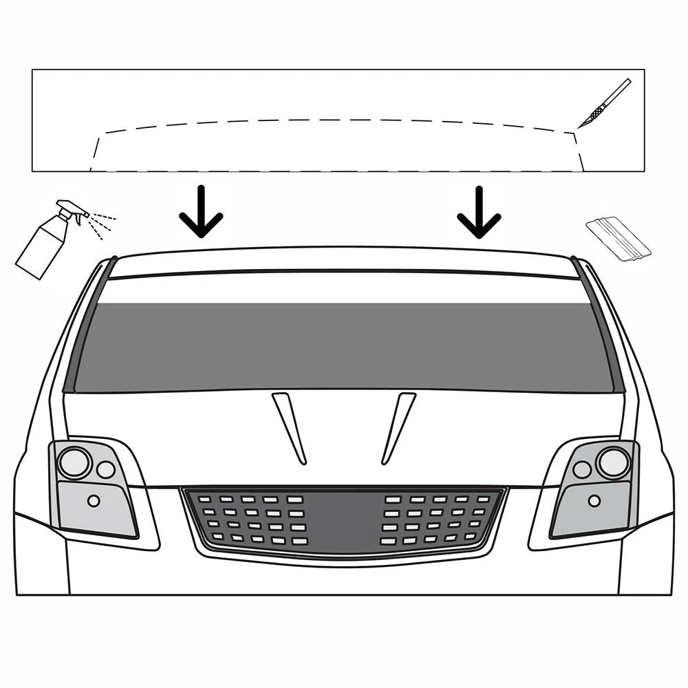 Universal Windshield Black Banner Vinyl Decal Strip for Cars (Universal)