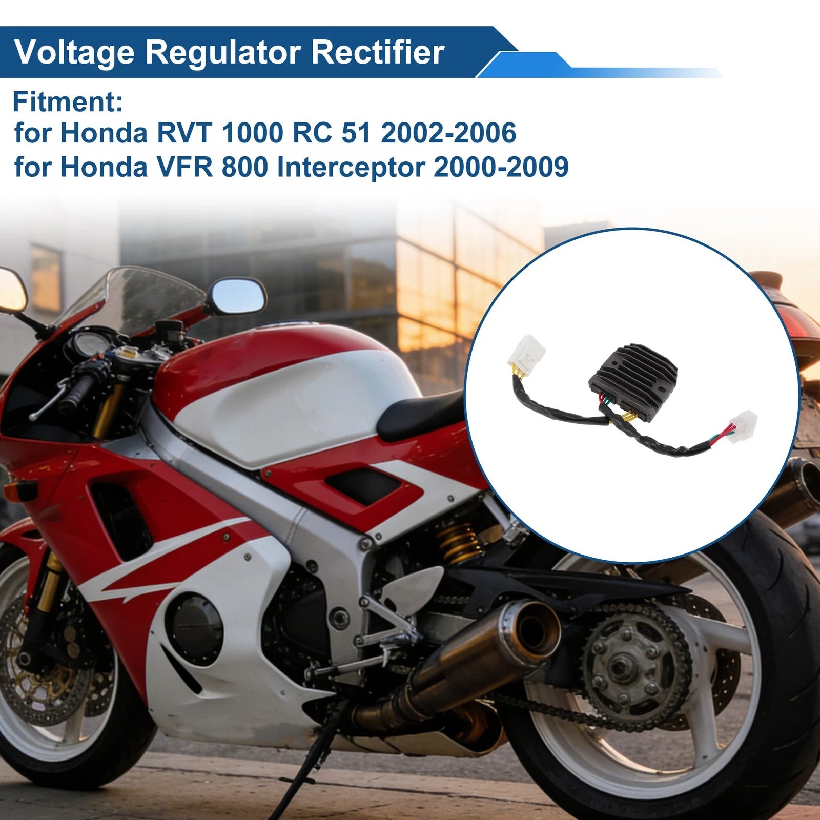 Voltage Regulator Rectifier 31600MBG306 for Honda RVT 1000 RC 51 (2002–2006)
