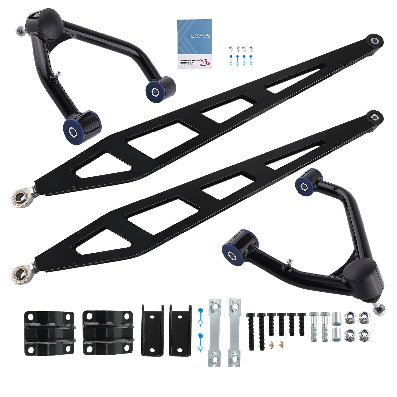 Set of 2 Rear Traction Bars for GMC Sierra 1500 4WD (2007–2018)