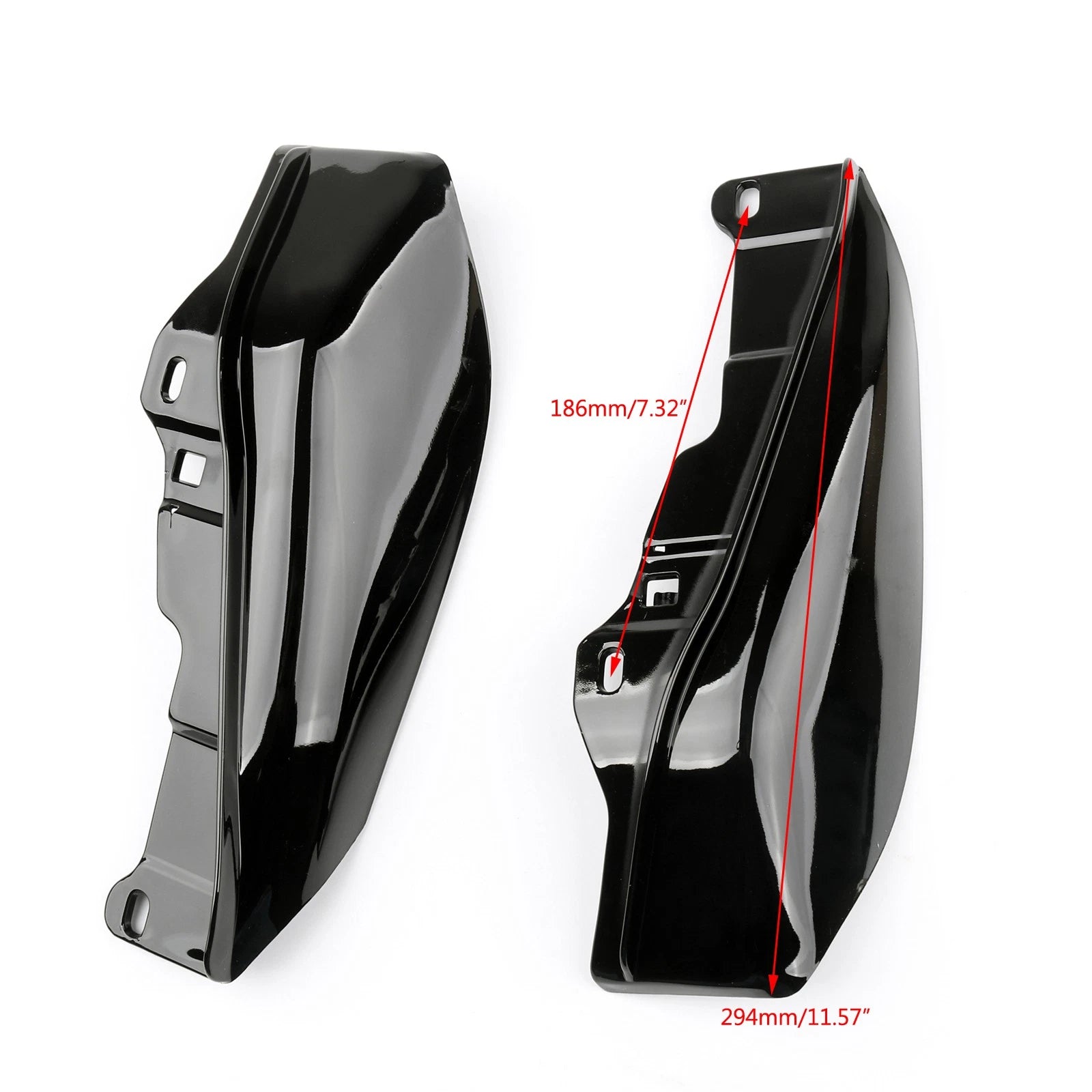 Gloss Black Mid-Frame Air Heat Deflector for Harley Road Street Glide FLHX (1997–2013)