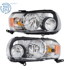 Set of 2 Halogen Chrome Headlight Assembly for Ford Escape (2005–2007)