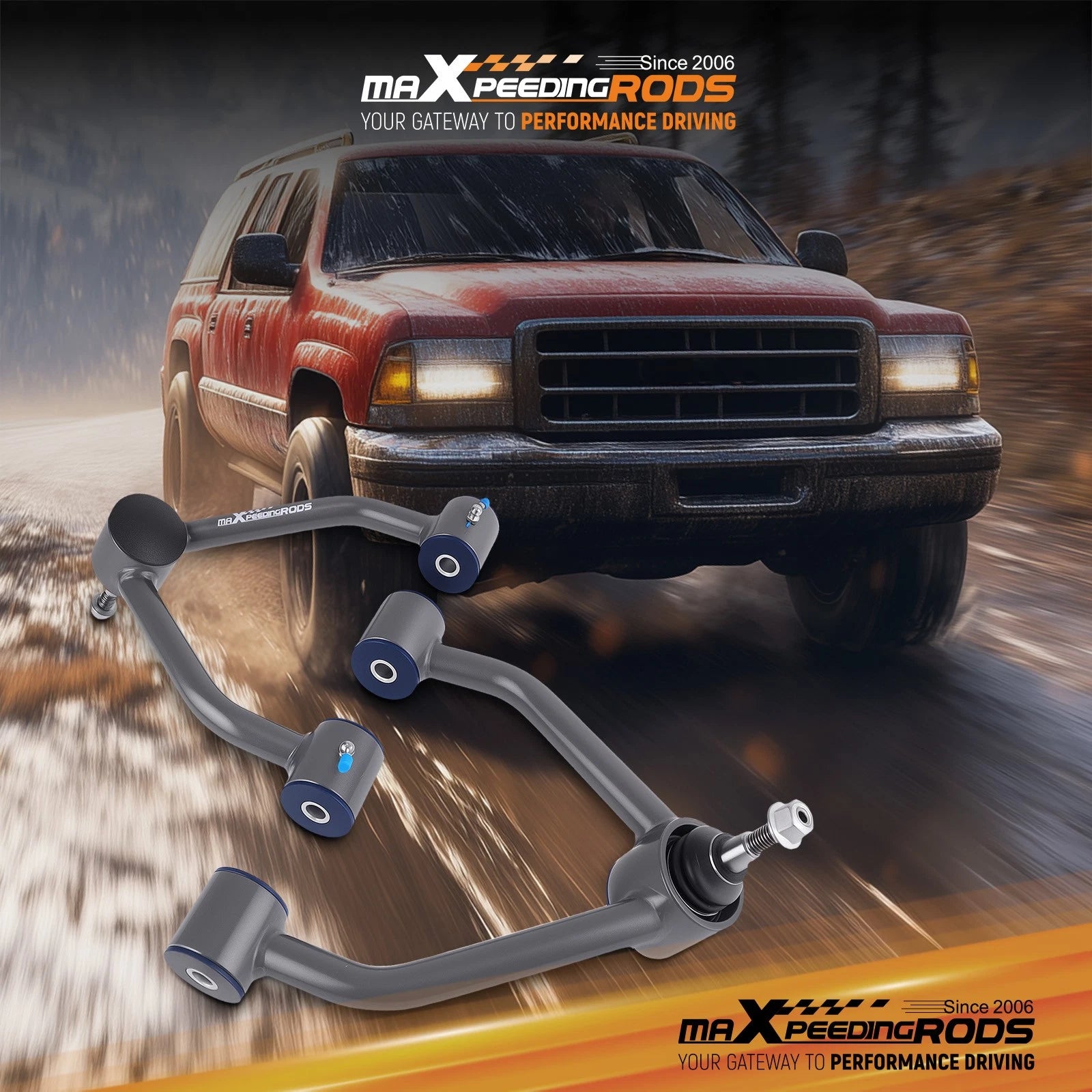 Front Upper Control Arms for Chevy K1500 4WD (1988–1998) 2-4" Lift