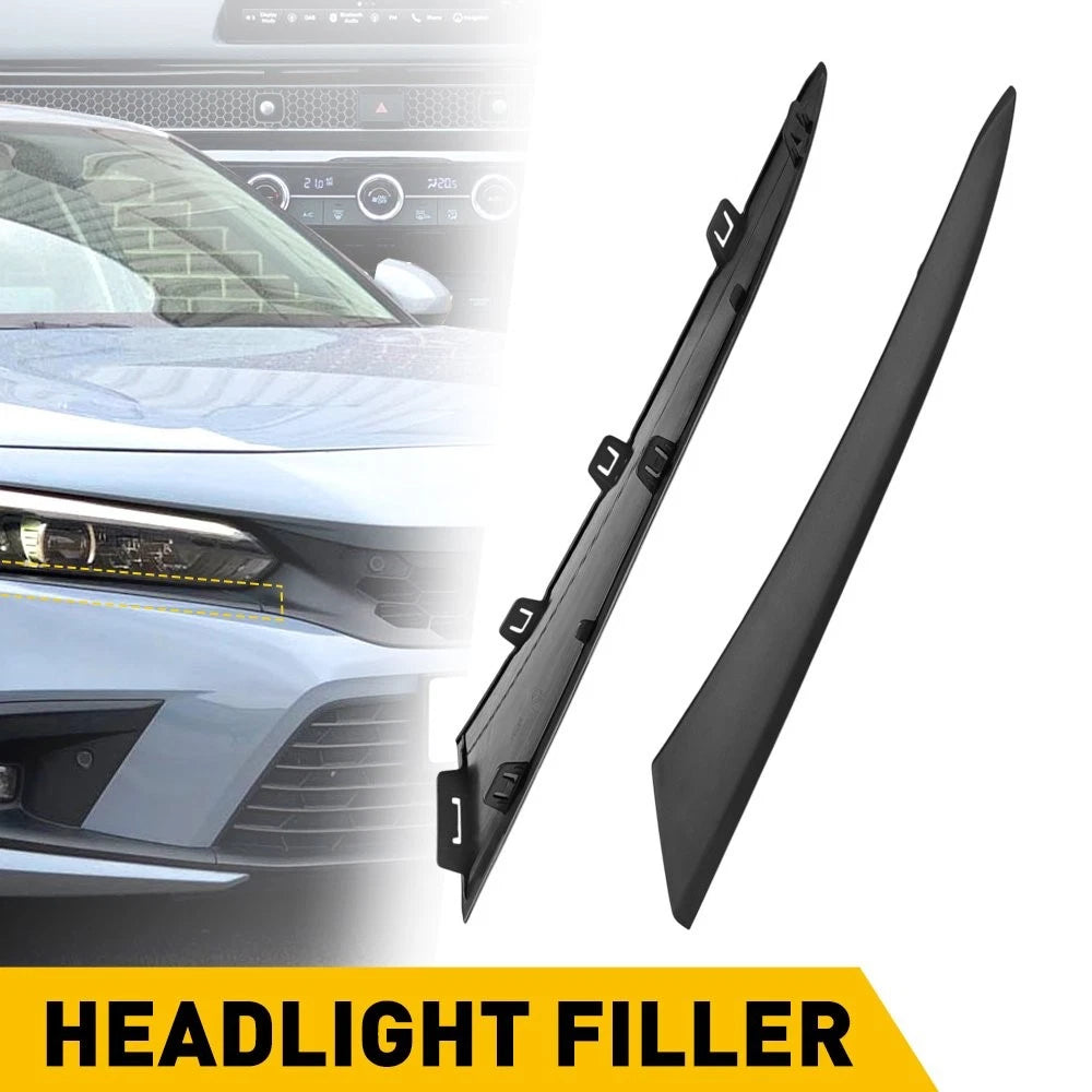 Set of 2 Headlight Eyelid Trim Filler Panels for Honda Civic (2022–2024)