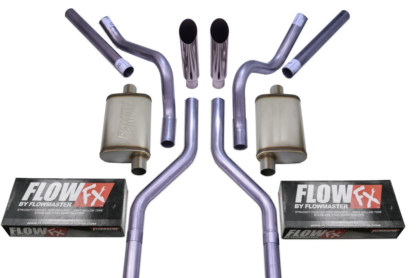 2.5" Dual Exhaust Kit for Chevy GMC C10 (1963–1972) - Flowmaster Flow FX