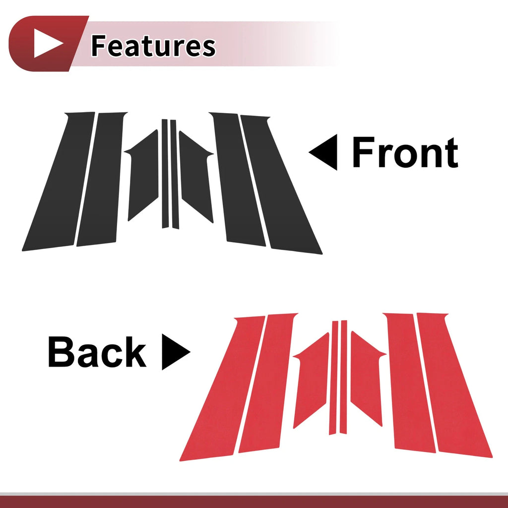 Door Pillar Window Trim for Nissan Kicks (2016–2023) Black Left Right