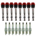 Set of 8 Ignition Coils & NGK Laser Platinum Spark Plugs for Audi R8 RS4 S5 (2007–2021)