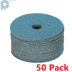 Set of 50 Zirconia Resin Fiber Grinding Discs 4.5" 36 Grit