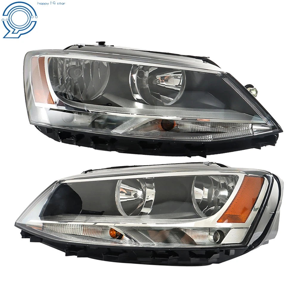 Set of 2 Halogen Headlights for Volkswagen Jetta (2011-2018)