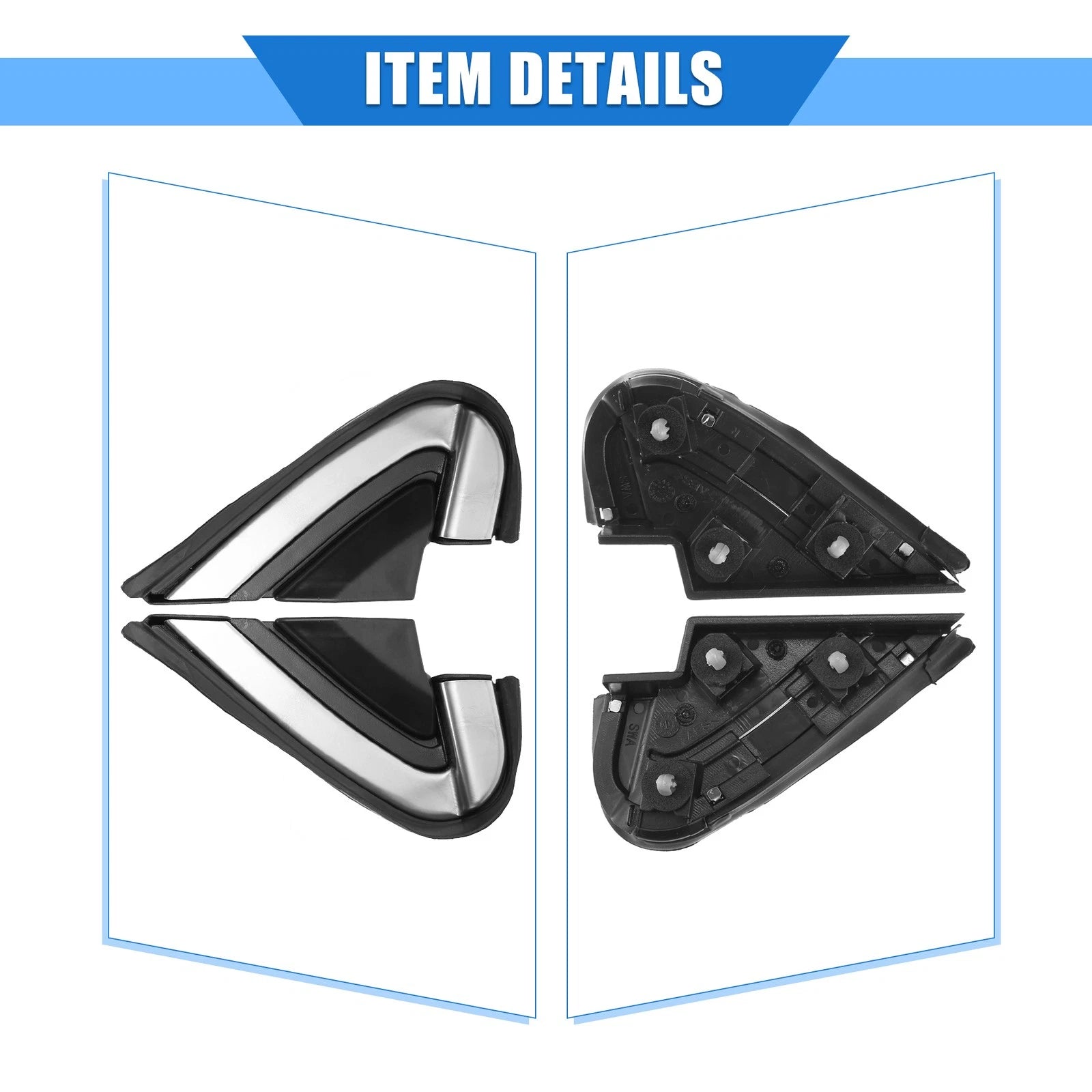 2pcs Mirror Corner Triangle Fender Cover for Honda CR-V (2007–2011) 724117569266