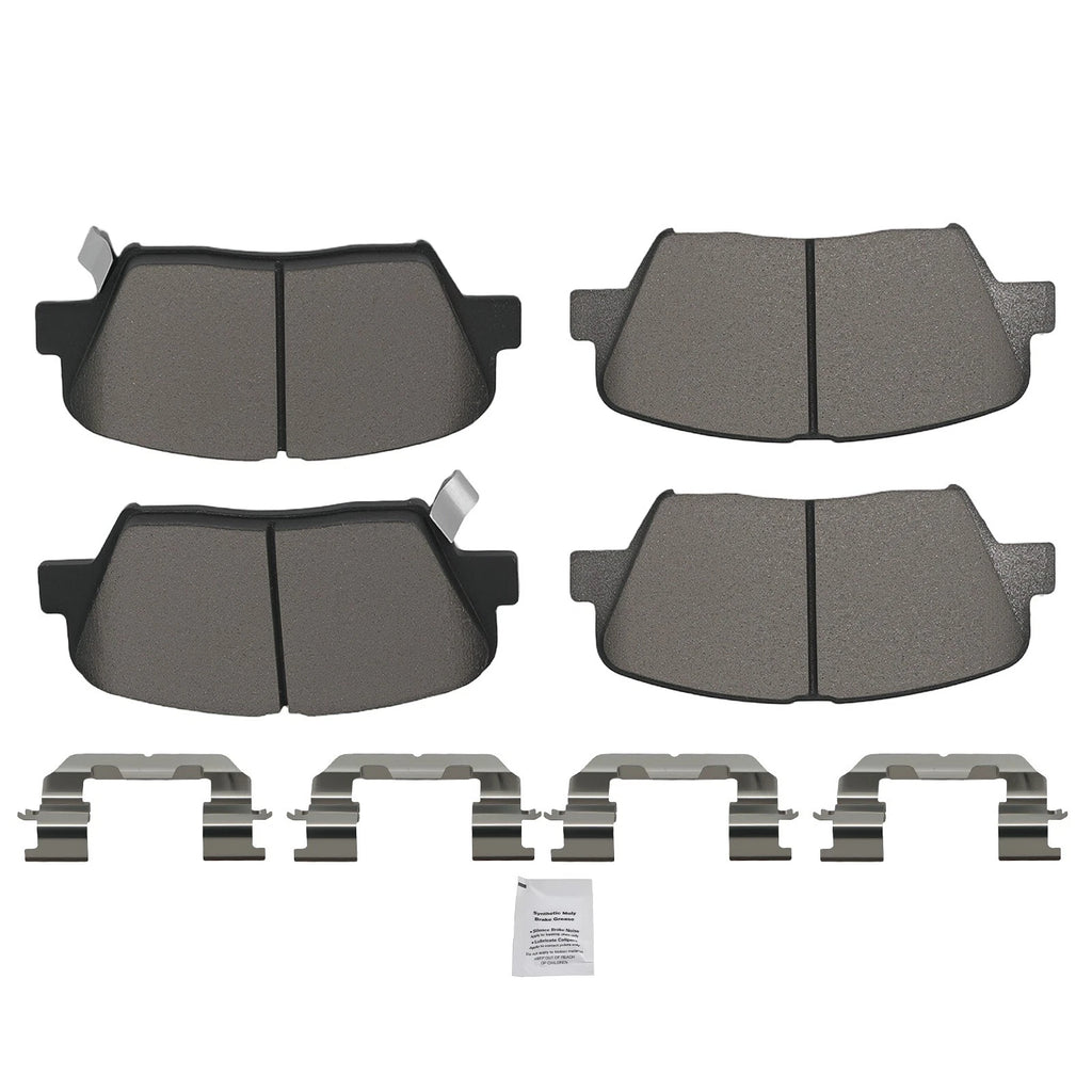 Set of 4 Front Ceramic Brake Pads for Hyundai Azera, Santa Fe / Kia Rondo, Sorento