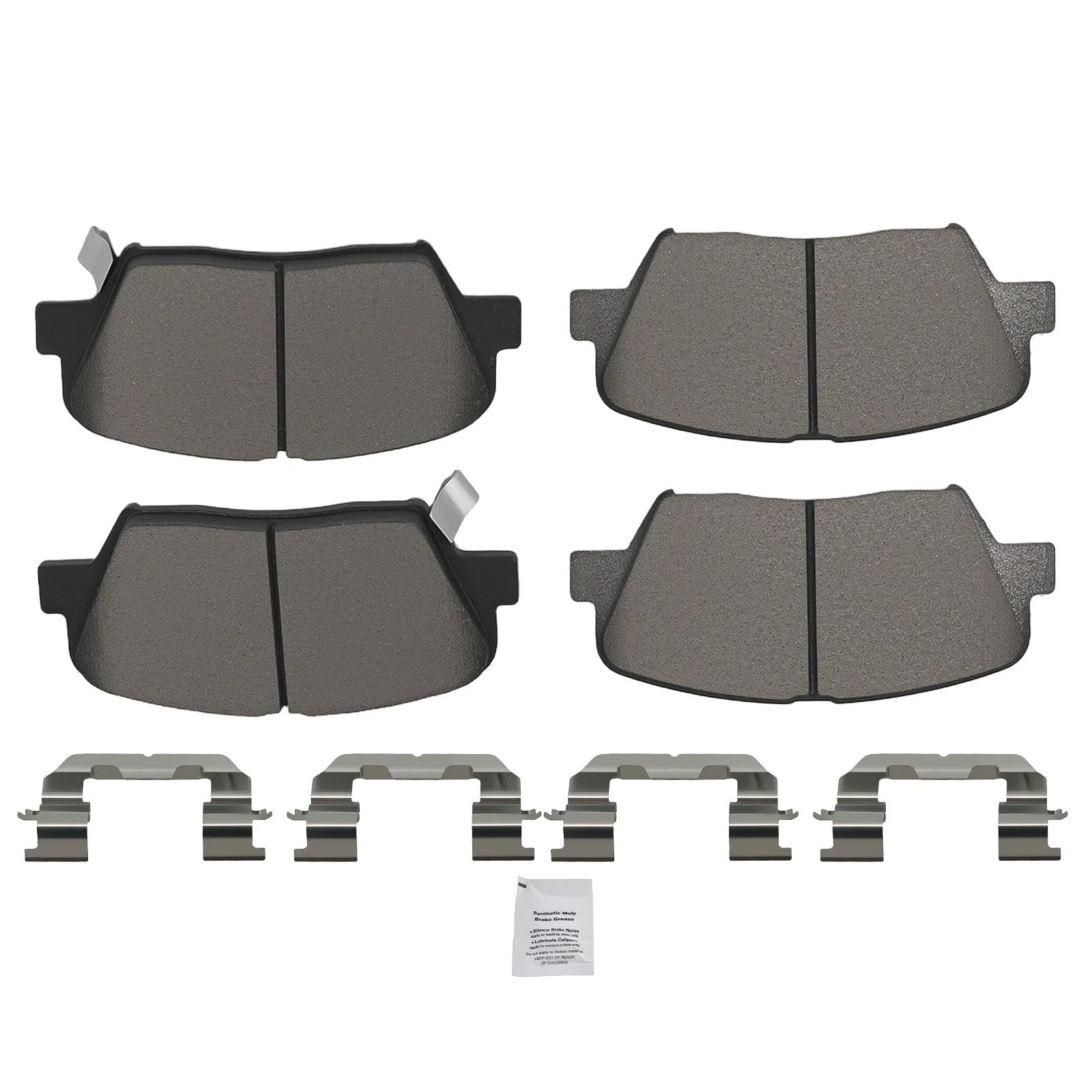 Set of 4 Front Ceramic Brake Pads for Hyundai Azera, Santa Fe / Kia Rondo, Sorento