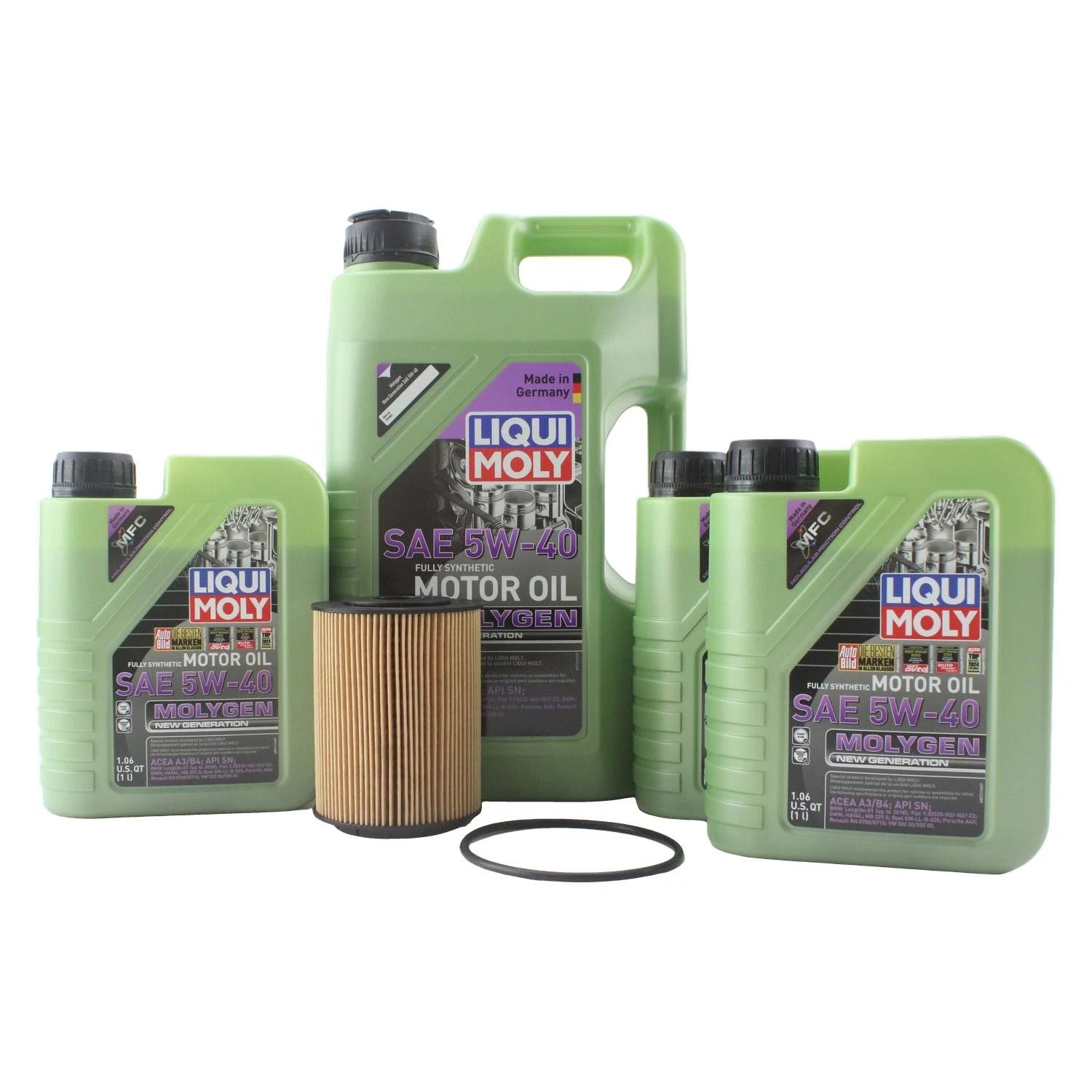 Oil Change Kit 5W-40 for Audi A8 Quattro (2000–2002) - 8L Liqui Moly Molygen, Wix