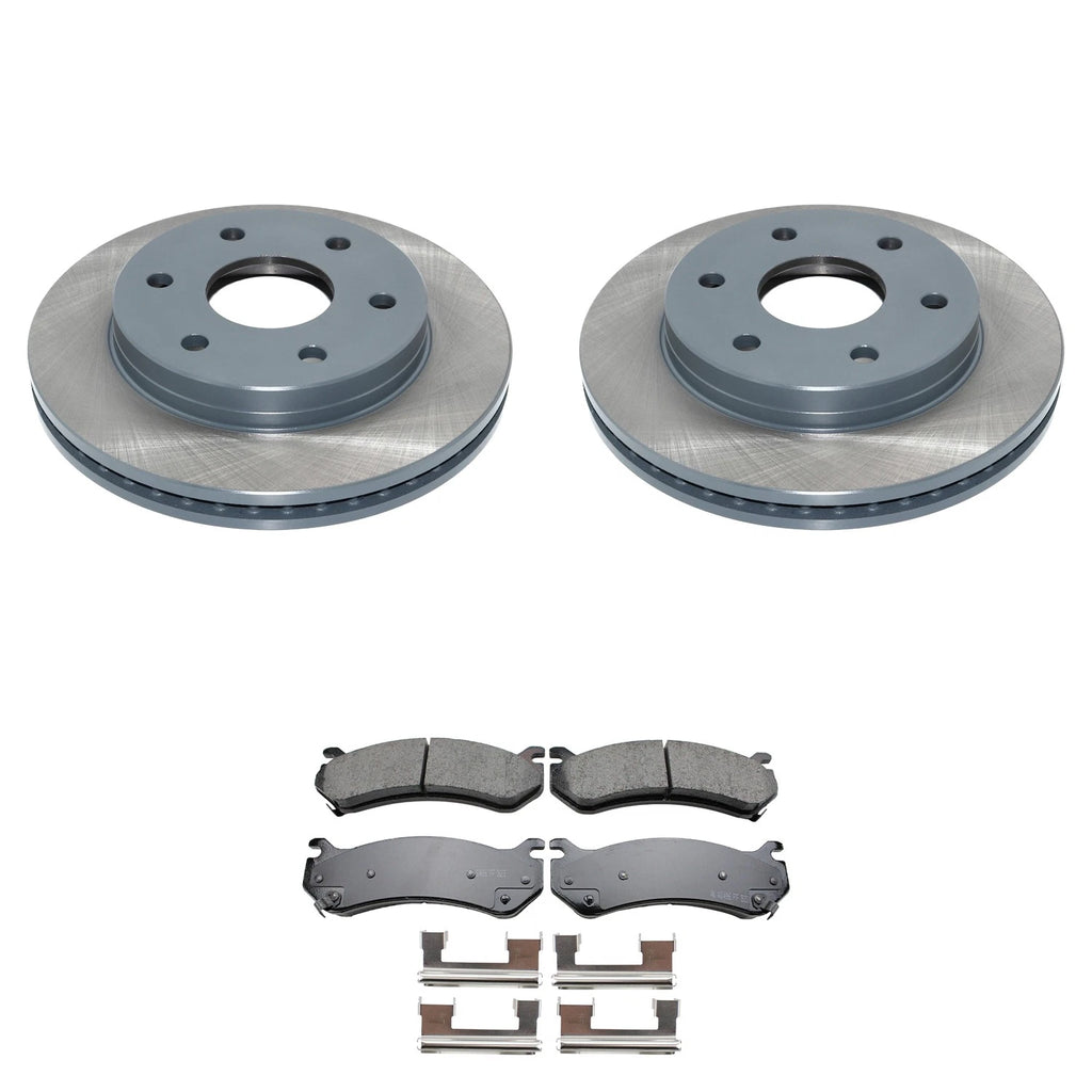Front Rotors & Akebono ProACT Ceramic Brake Pads Kit for Avalanche 1500
