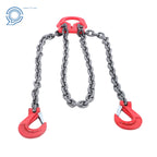 2X Chain Sling 3/8" x 10' G80 Lifting Chain with Adjustable Hooks