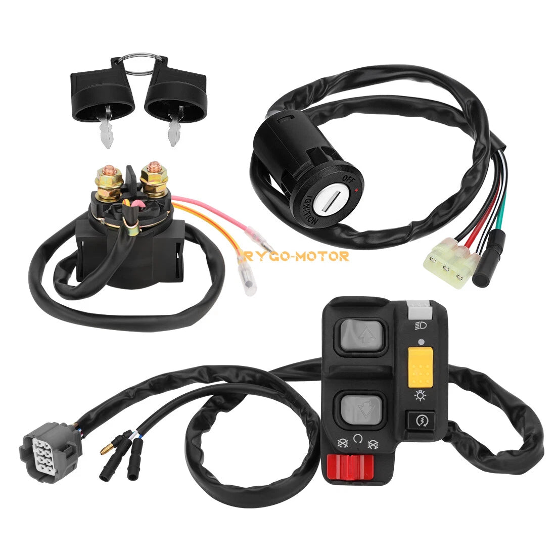 Handlebar Key Starter Relay Switch Kit for Honda Recon 250 ES TRX250TE (2002–2004)